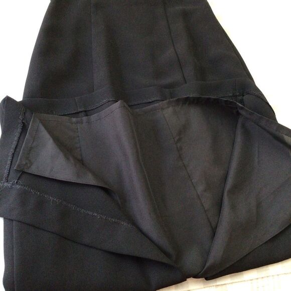 JOSEPH Ribkoff long black dress classic open back ribbon sleeveless black size 4 - Picture 7 of 15